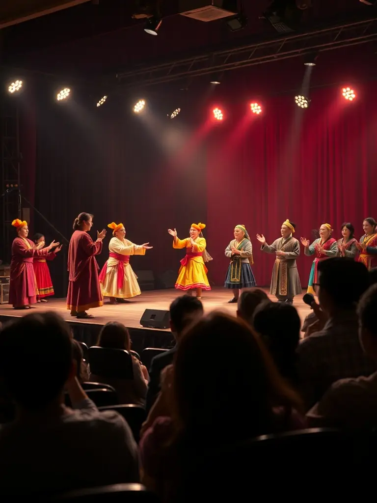 A dynamic image of a TOTAL HEAVEN-supported performance, highlighting the energy and inclusivity of the event.