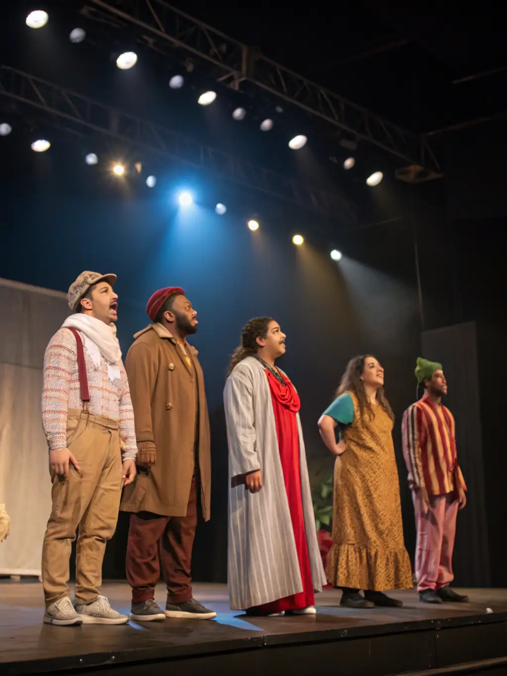 A dynamic image of performers on stage during a TOTAL HEAVEN-supported theatrical production, highlighting the organization's dedication to the performing arts.