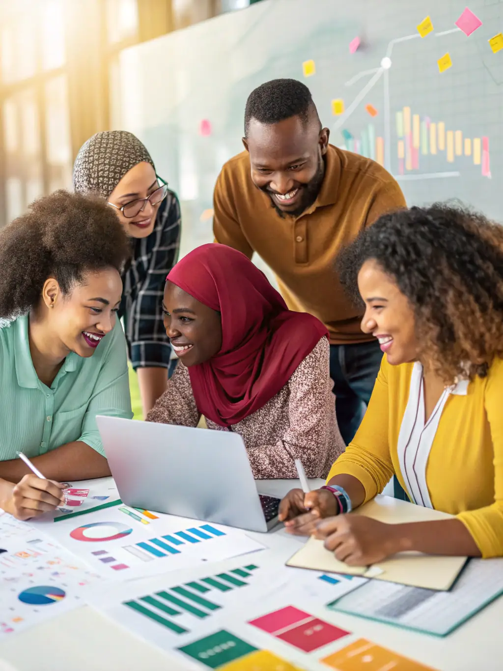 A vibrant photograph capturing a diverse group of artists collaborating during a TOTAL HEAVEN workshop, showcasing the organization's commitment to fostering creative networks.